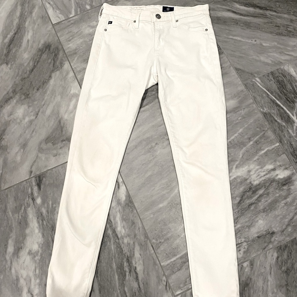 AG white denim skinny jeans. Size 25. I wear white after Labor Day 😊
